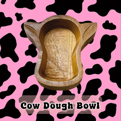 *NEW RELEASE* Cow Wooden Dough Bowl