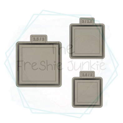 *NEW RELEASE* Square w/ Cardstock Insert Freshie Mold (MULTIPLE SIZES)