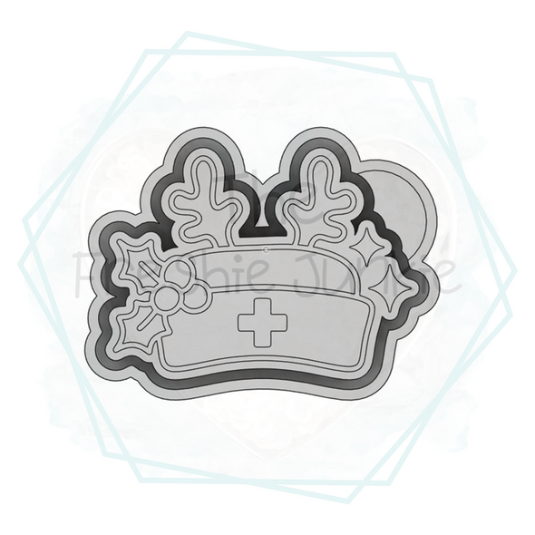 *NEW RELEASE* Christmas Nurse Hat Freshie Mold