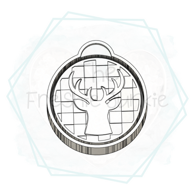 *NEW RELEASE* Deer Checkered Circle Freshie Mold