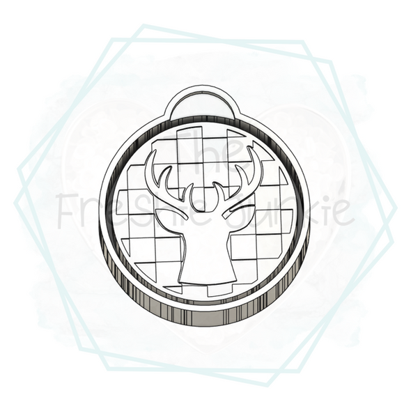 *NEW RELEASE* Deer Checkered Circle Freshie Mold