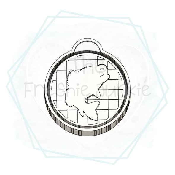*NEW RELEASE* Fish Checkered Circle Freshie Mold