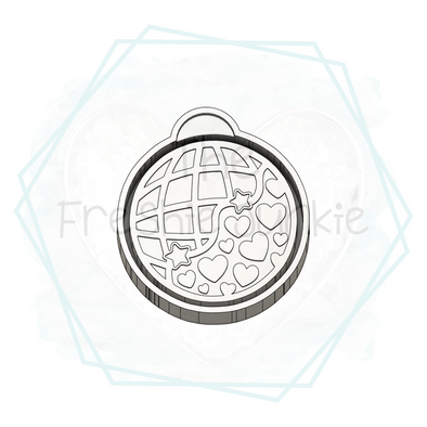 *NEW RELEASE* Heart Print Disco Ball Freshie Mold