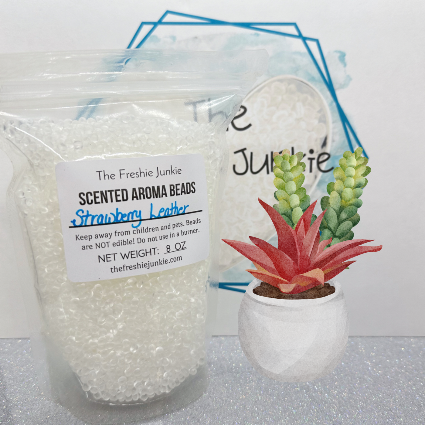 Strawberry Leather Scented Aroma Beads – The Freshie Junkie, LLC