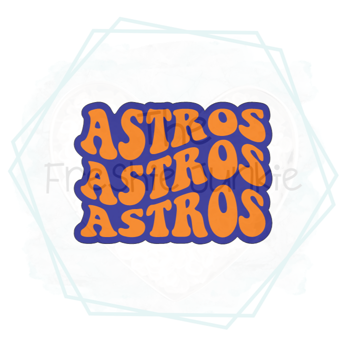Astros Retro Font Freshie Mold – The Freshie Junkie