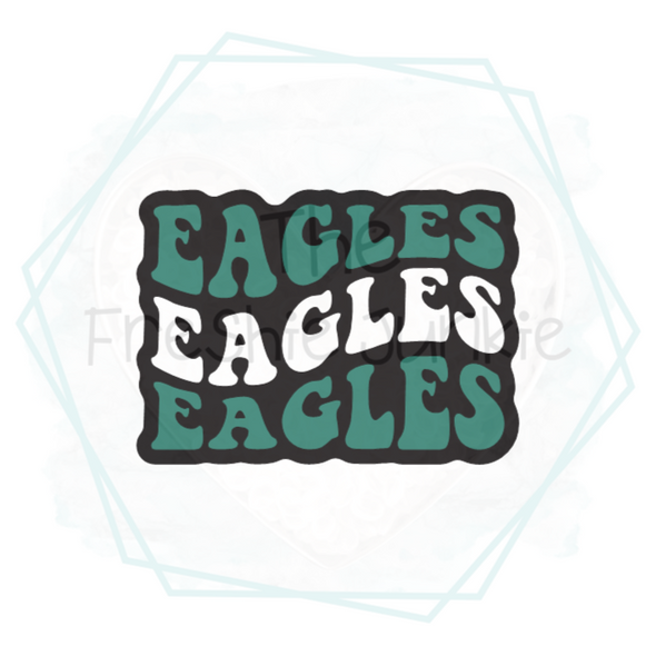Eagles Retro Font Freshie Mold