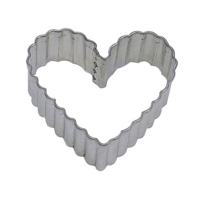 Fluted Heart - Metal Cookie Cutter 3.5”