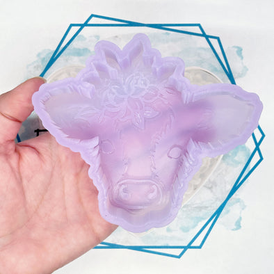 Cute Cow with Flowers Freshie Mold