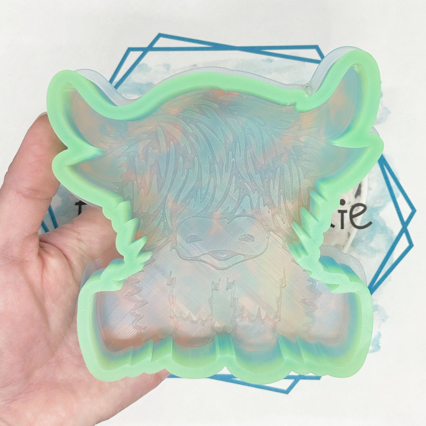 Car Freshie Molds, Highland cow Silicone Mold for Resin Soap