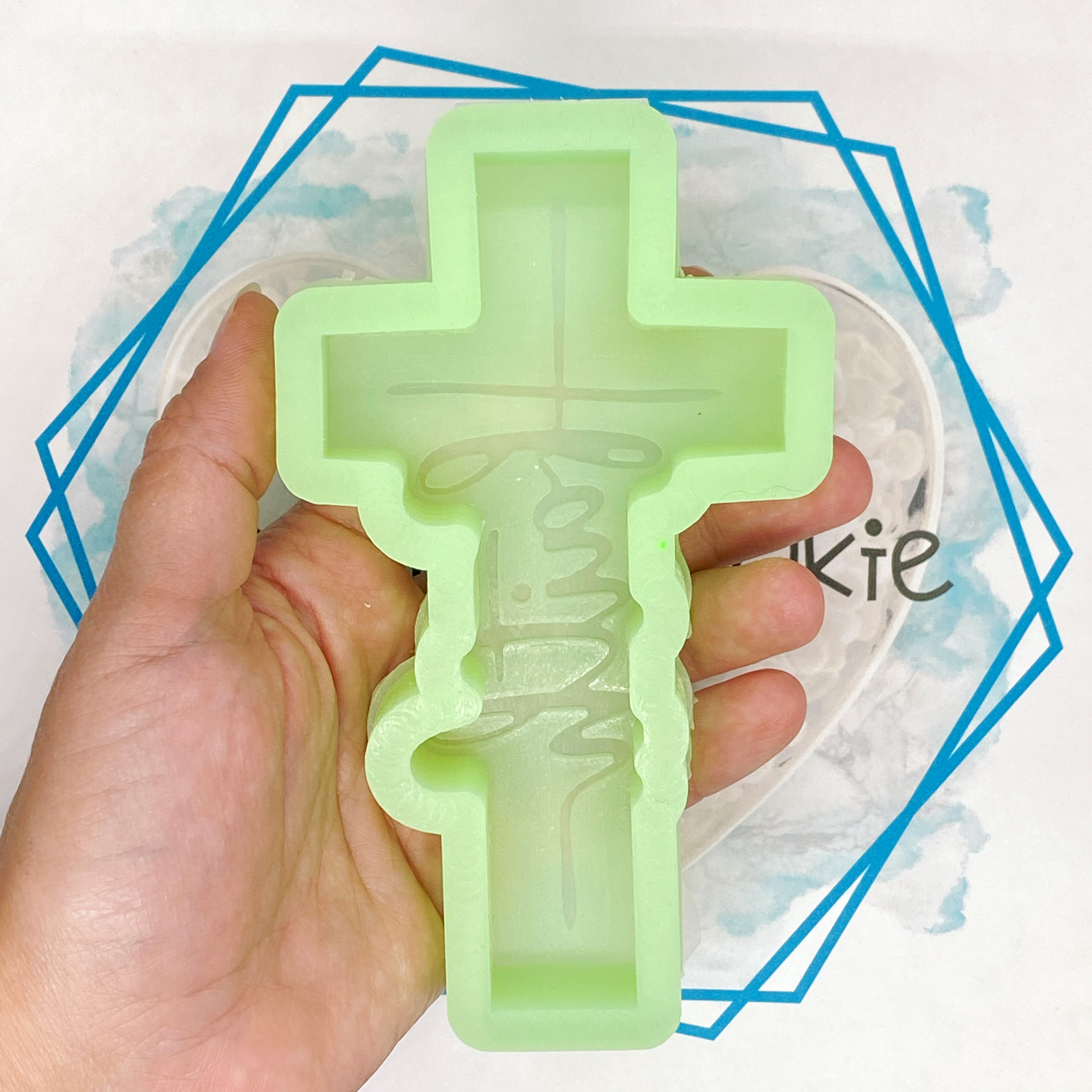 Freshie Molds Blessed and Faith Pendant Car Freshie Molds Silicone