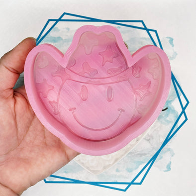 Cowgirl Smiley (with Cow Print) Freshie Mold